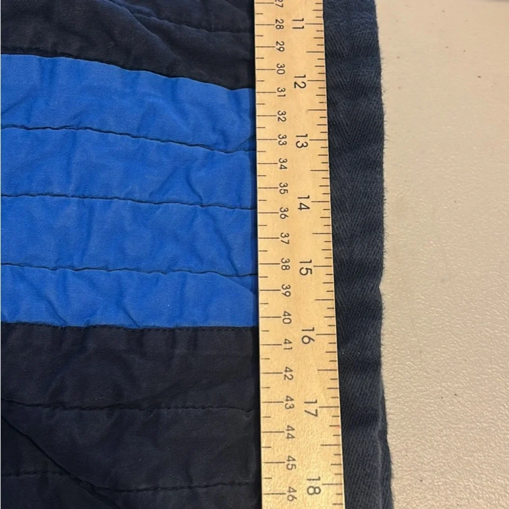 Pottery Barn Standard Striped Blue Quilted pillow Shams - Picture 3 of 5